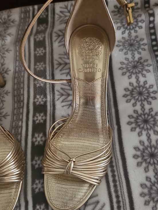 Vince Camuto Shoes - Vince Camuto Metallic Gold Strappy High-Heel Sandals